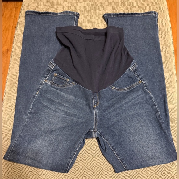 Indigo Blue Women's Dark Wash Maternity Jeans Long Medium - Picture 1 of 12